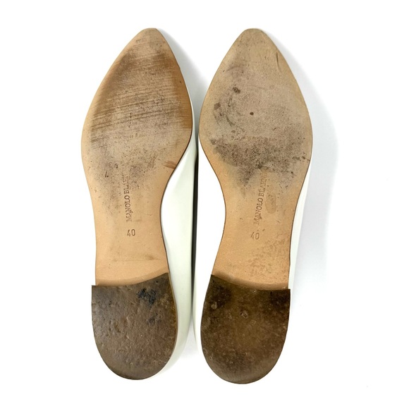 SOLD -- MANOLO BLAHNIK color block, cap toe flats, made in Italy, size 40 - Picture 9 of 9